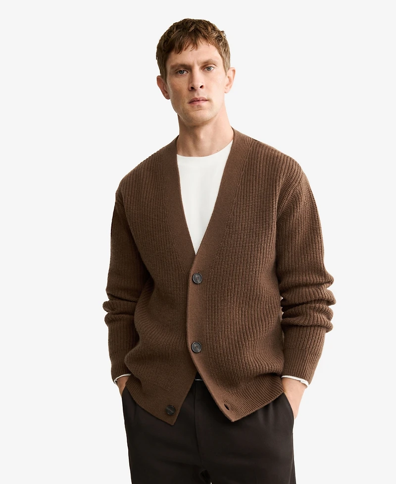Mango Men's Wool Buttons Cardigan