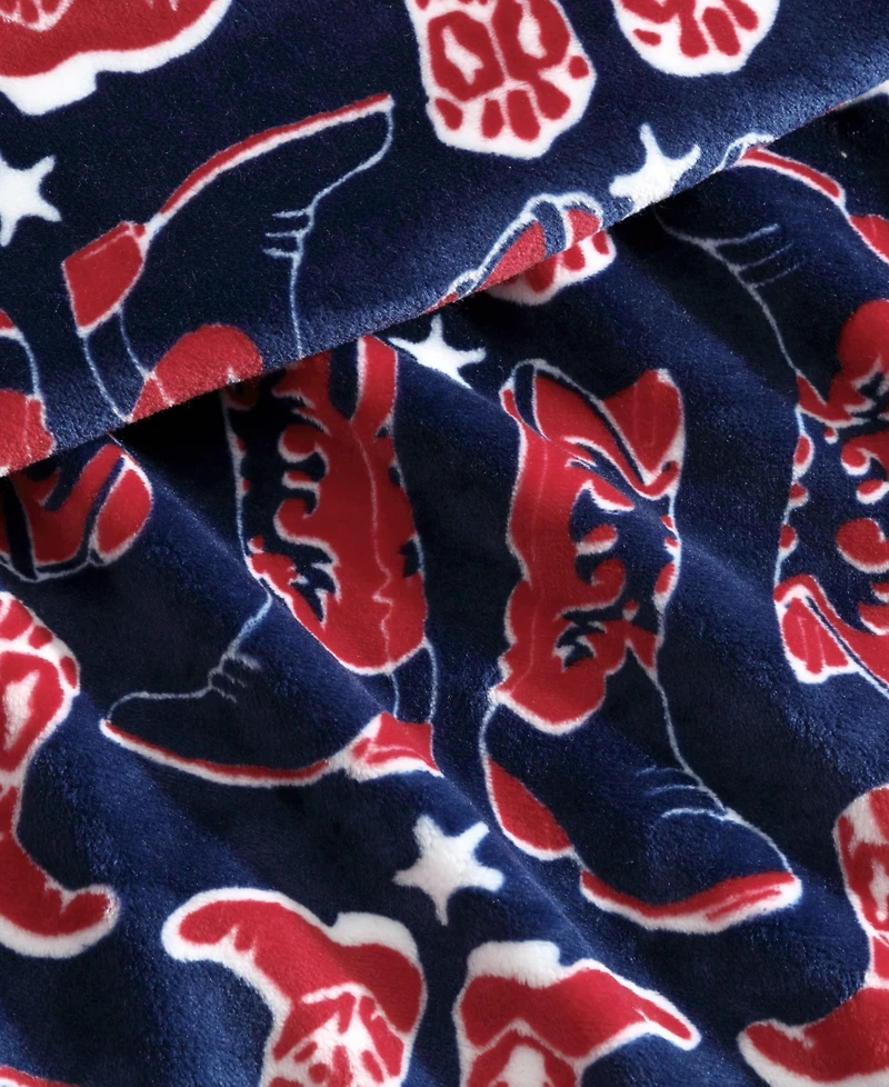 Wrangler Americana Printed Ultra Soft Plush Fleece Throw, 50" x 70"
