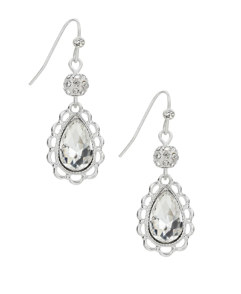 Patricia Nash Silver tone Teardrop Earrings