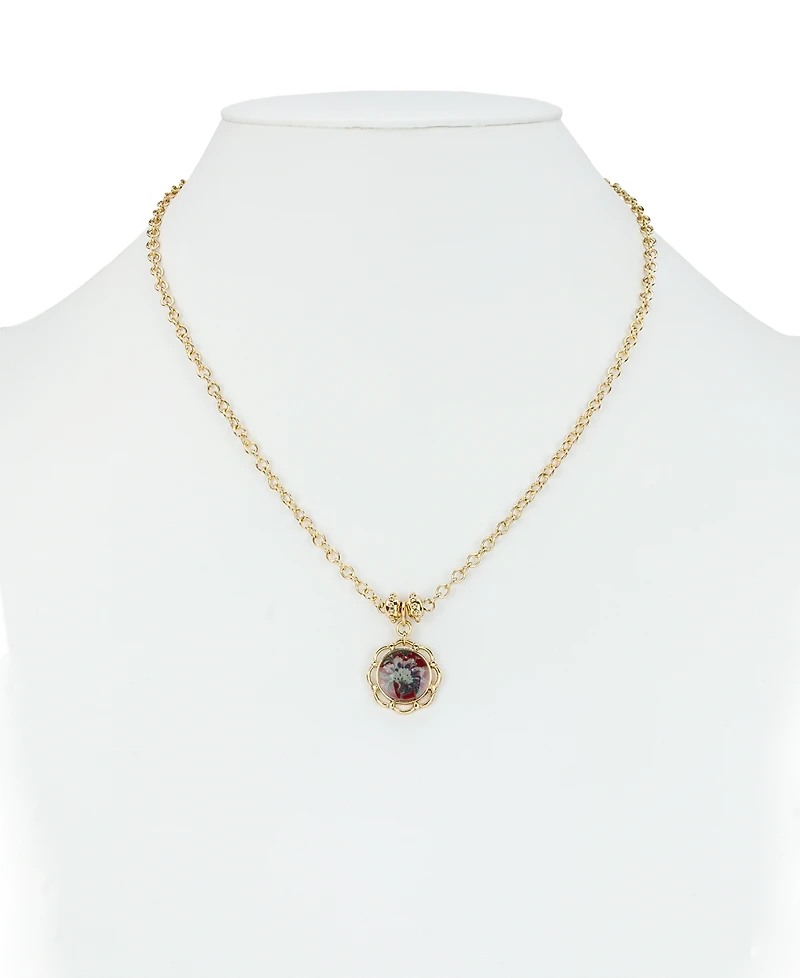 Patricia Nash Modular European Floral Tapestry Pendant Necklace