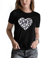 La Pop Art Women's Dog Heart Word Long Sleeve T-Shirt