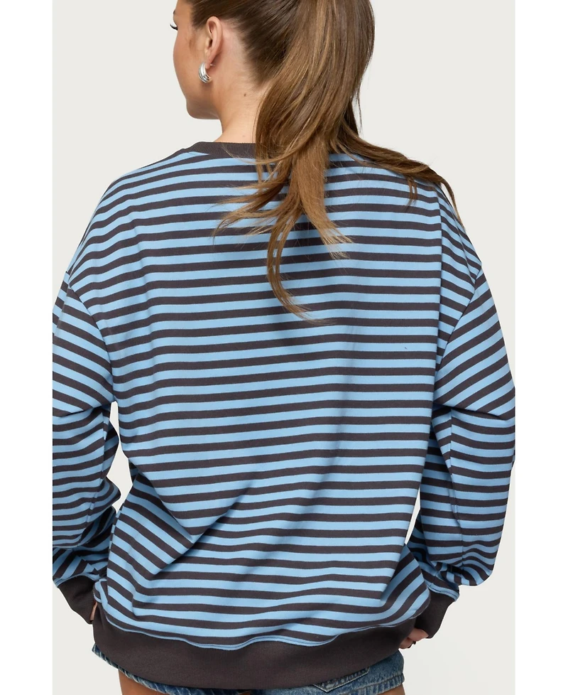 Edikted Women's Onda Striped Sweatshirt