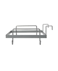 Household Essentials Metal Over the Door Trash Bag Holder, Silver