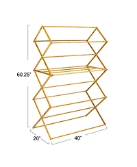 Household Essentials Bamboo Oversized Clothes Drying Folding Rack