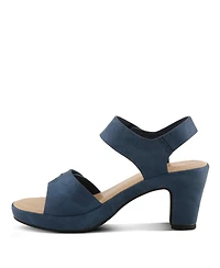 Patrizia Women's Dade-woven Textured Platform Sandals with Metallic Button Detail