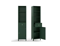 Slickblue Tall Narrow Bathroom Cabinet with Decorative Door Design