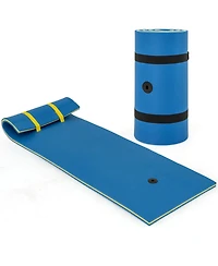 Sugift 7 Inches x 2 Inches Water Mat with Safety Tether and Pillow Design for Lake and Pool