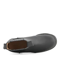 Forastero Men's Leather Chelsea Boots with Elastic Shaft