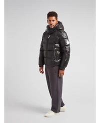 JACK1T Men's Ez Boxed Hooded Racer Puffer Jacket