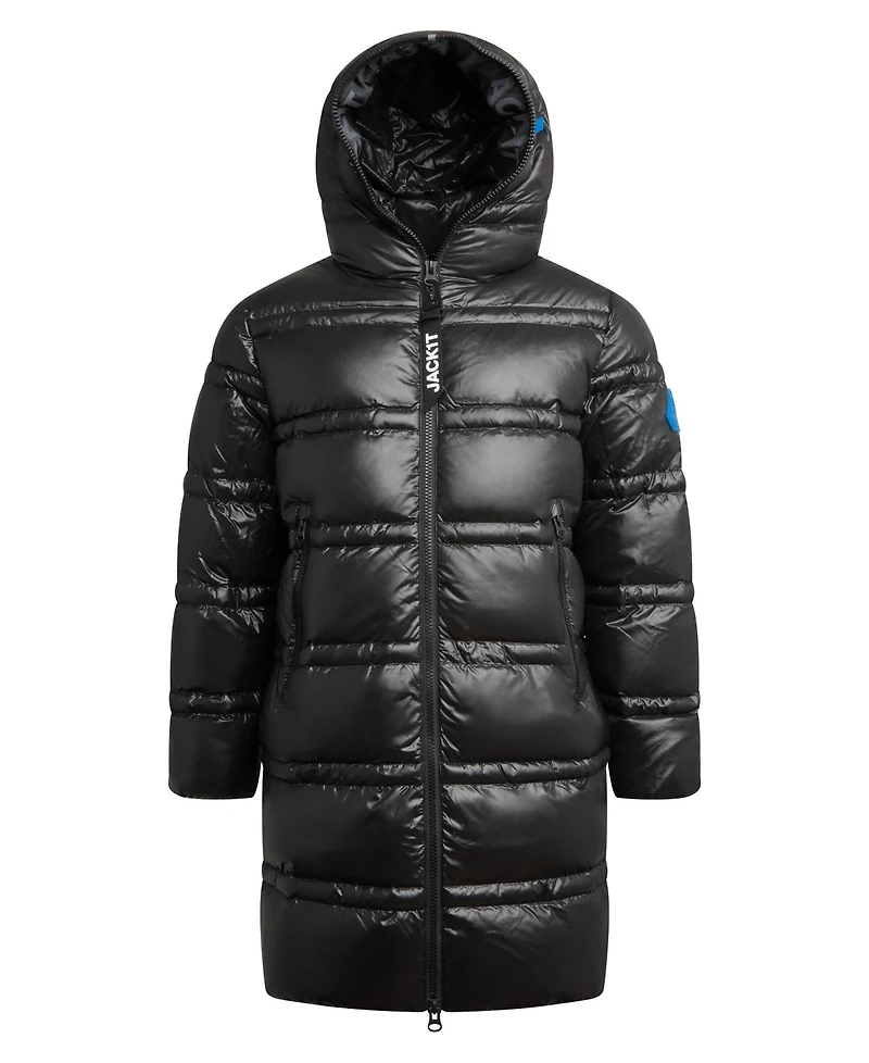 JACK1T Men's R4D Tramline Hooded Long Puffer Coat