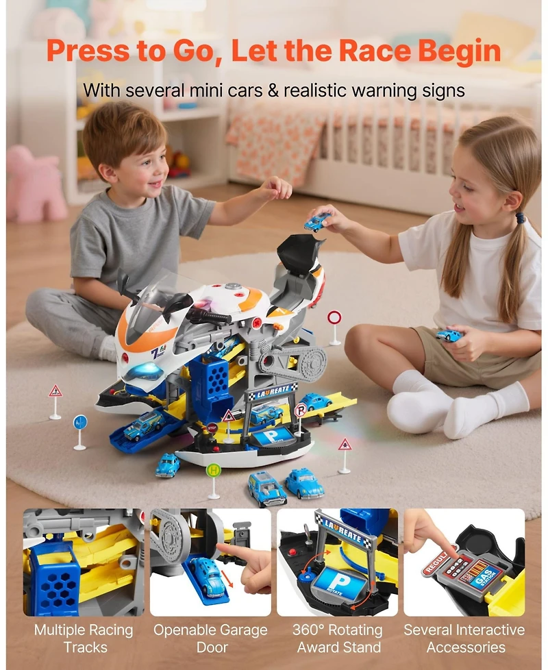 Mecale Motorcycle Engine Toy, 25 Pcs Mechanic Set with Lights & Sounds, Removable Parts, Simulated Riding, Workshop Toy for Kids