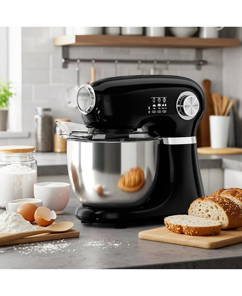 Cowsar Stand Mixer, 12 Speeds Tilt-Head Electric Commercial Stand Mixer, 3-In-1 Kitchen Mixer with Bowl, Dough Hook