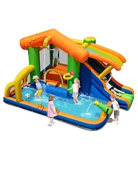 Sugift 8-in-1 Jumping Castle with Slide and 480W Blower
