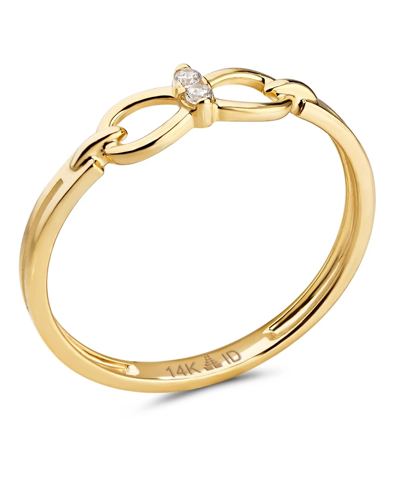 Devata Infinity Ring in 14K Gold, Size 9, approx. 1.7 grams.