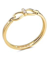 Devata Infinity Ring in 14K Gold, Size 9, approx. 1.7 grams.
