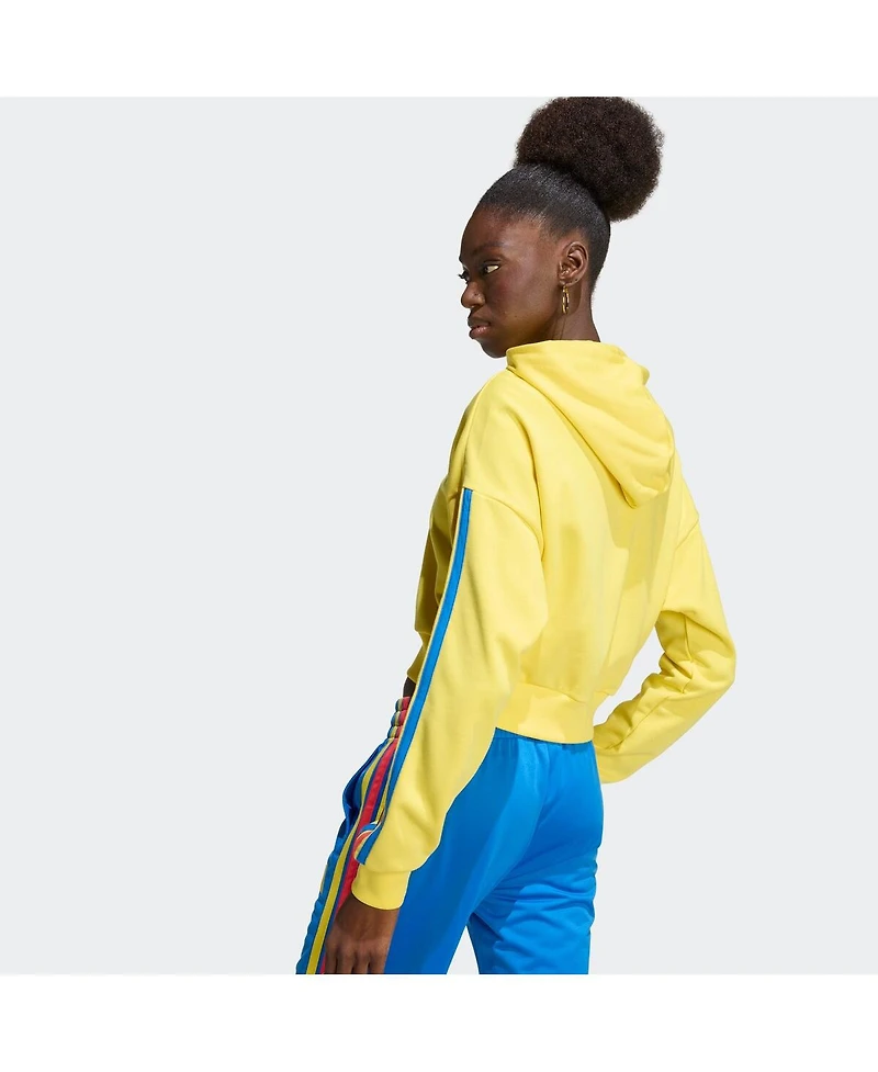 Adidas Women's Yellow Colombia National Team Fifa x World Cup Alphaskin Cropped Hoodie