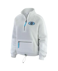 Wear by Erin Andrews Women's Gray Utah Mammoth Polar Fleece Quarter-Zip Jacket