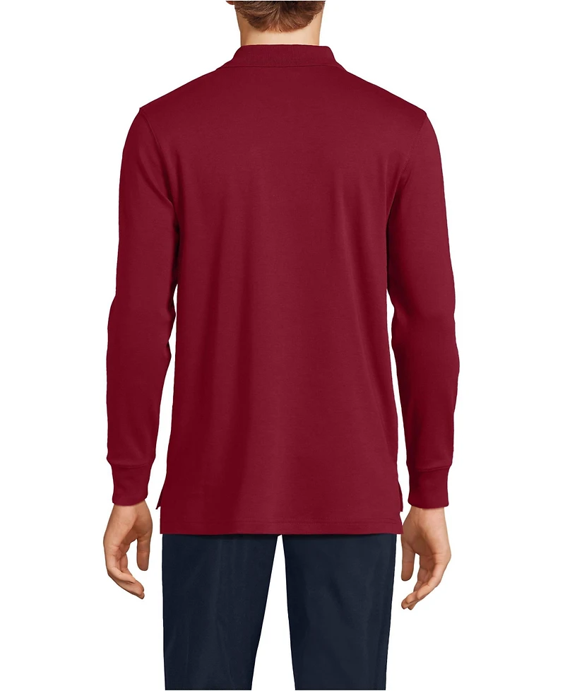 Lands' End Men's Long Sleeve Interlock Polo Shirt