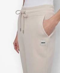 Dkny Sport Women's Tonal Logo Patch Relaxed Fit Track Pants