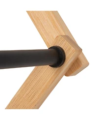 Household Essentials Bamboo Folding Clothes Drying Rack, Black