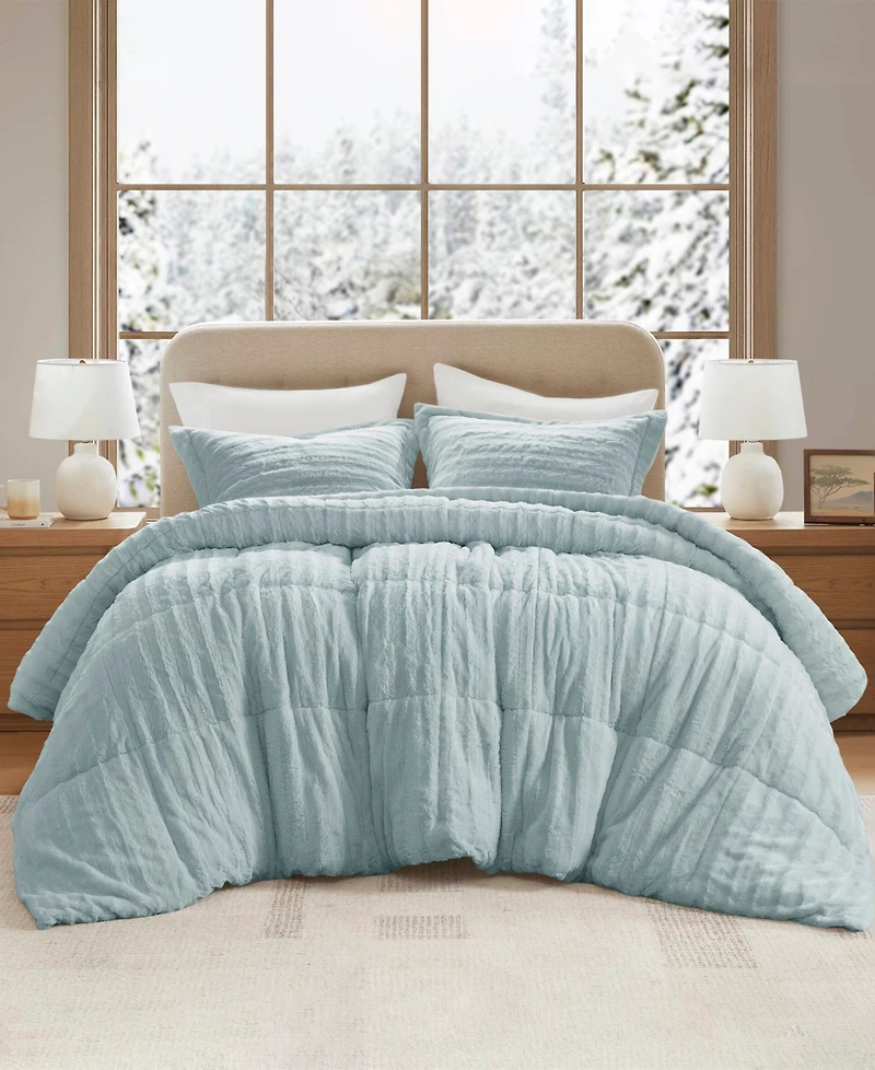 Madison Park Duke Reversible Faux Fur 3-Pc. Comforter Set