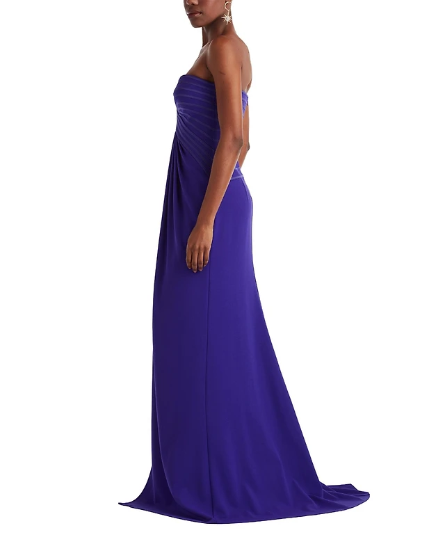 tadashi shoji brone illusion lace cocktail dress Tadashi Shoji Brone Illusion Lace Pleated Black Fitted Cocktail Dress 4