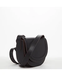 Small Leather Saddle Crossbody Bag