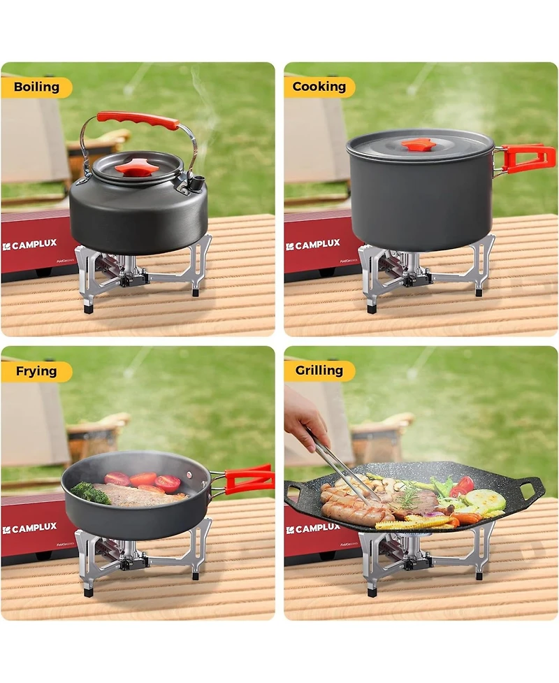 FoldGo 7500 Btu Portable Butane Stove – Collapsible, Csa Certified, Adjustable Burner with Carry Bag