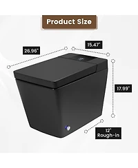 Casainc Smart One-Piece Bathroom Fixture With Heated Seat, Auto Flush, Wash, Dryer And Digital Display