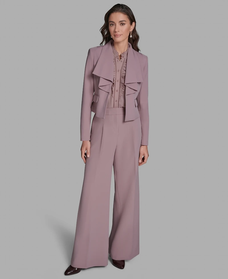 Bcbg Women's Ruffle Collar Cropped Jacket