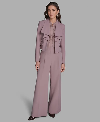 Bcbg Women's Ruffle Collar Cropped Jacket