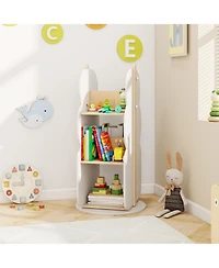 Gymax Kid's Rotating Bookshelf w/5 Shelves 360° Rotatable Display Shelf for Kid's Room