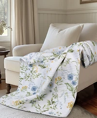 Levtex Viviana Watercolor Floral Quilted Throw, 50" x 60"
