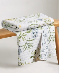 Levtex Viviana Watercolor Floral Quilted Throw, 50" x 60"