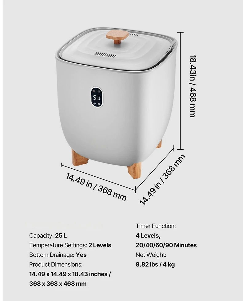 Ecooso Towel Warmers for Bathroom, 25 L Towel Warmer Bucket with Auto Shut Off for Spa Fits up to 5 Oversized Bath Towels, Blankets, Clothes