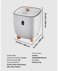 Ecooso Towel Warmers for Bathroom, 25 L Towel Warmer Bucket with Auto Shut Off for Spa Fits up to 5 Oversized Bath Towels, Blankets, Clothes