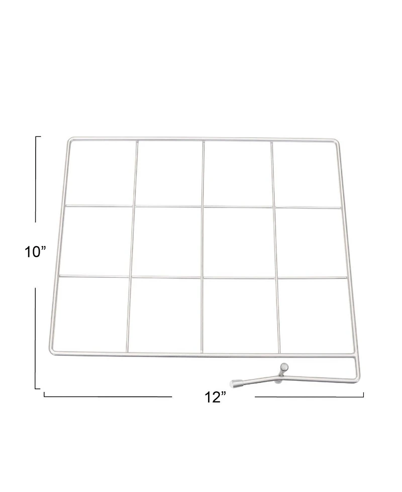 Household Essentials Metal Shelf Organizers for Closet Organization, Silver