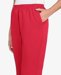 Alfred Dunner Women's Classic All Around Elastic Poly Accord Short Length Pants