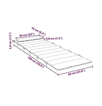 vidaXL Set of 1 Sun Lounger Cushion fabric 70.9" x 23.6" x 1.6