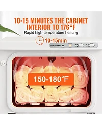 Ecooso Hot Towel Warmer, 8L Spa Hot Towel Warmer Cabinet, 2-in-1 Towel Warmer with Stainless Steel Rack