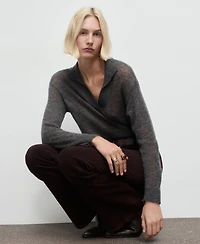 Mango Women's Velvet Flared Jeans