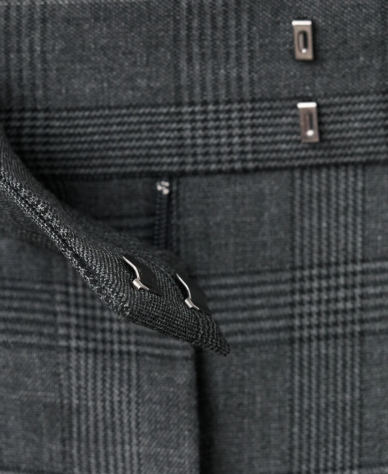 Mango Women's Pleated Check-Print Suit Trousers