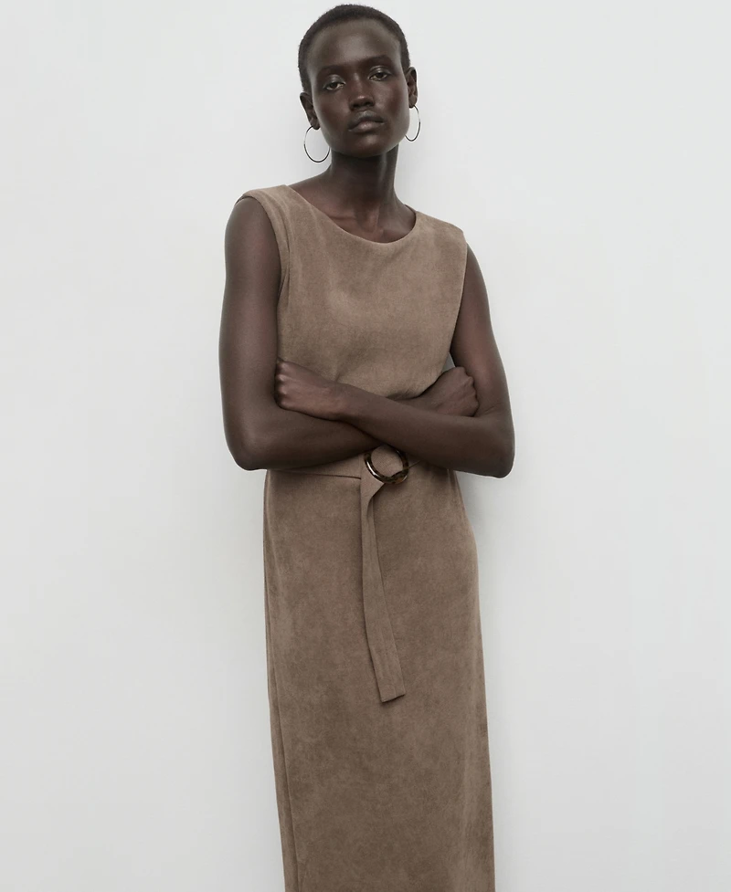 Mango Women's Belt Knit Dress