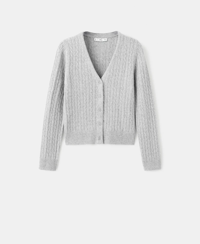 Mango Women's Knitted Braided Cardigan