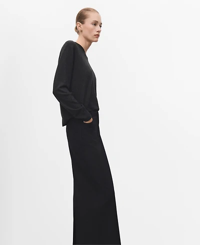 Mango Women's V-Neck Knit Sweater