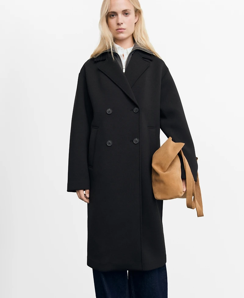 Mango Women's Long Combined Coat