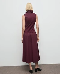 Mango Women's Combined Funnel Neck Dress