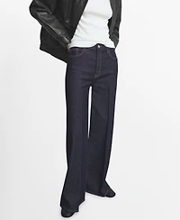 Mango Women's High-Rise Wideleg Jeans