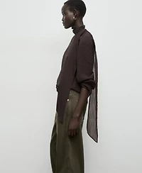 Mango Women's Low-Rise Barrel Jeans