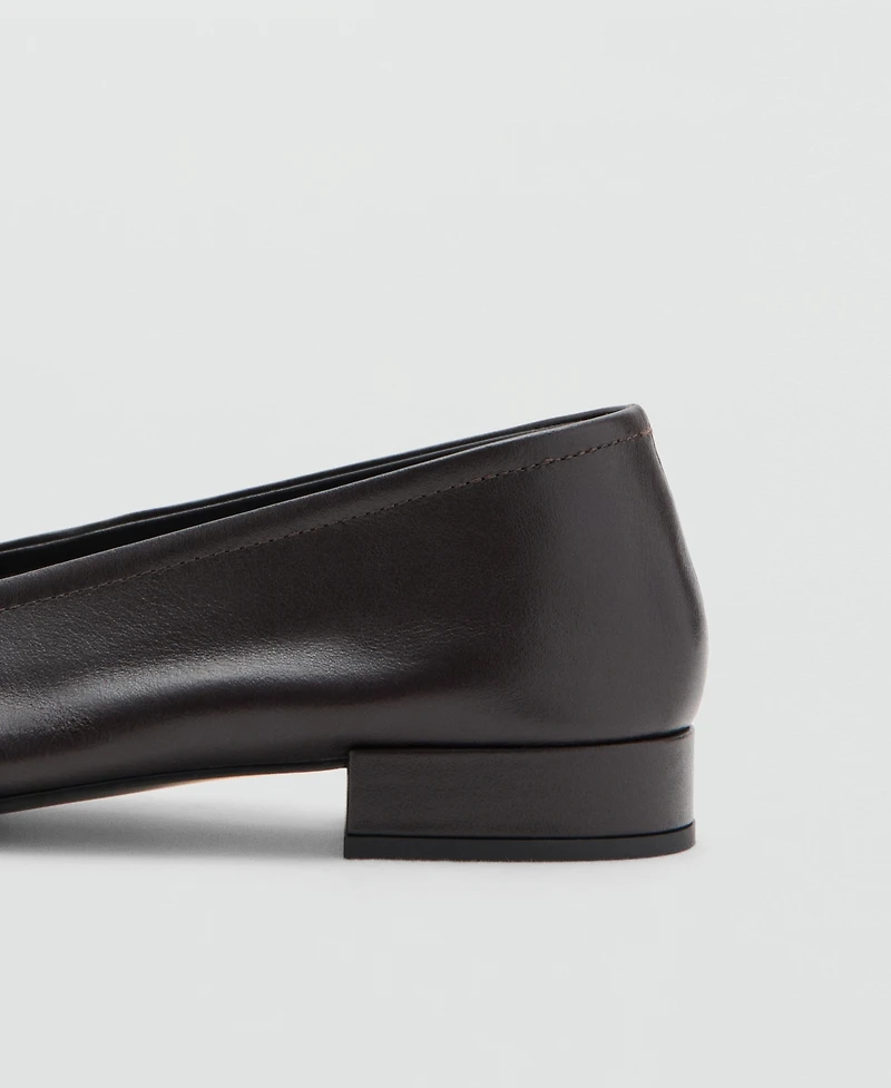 Mango Women's Leather Flat Shoes